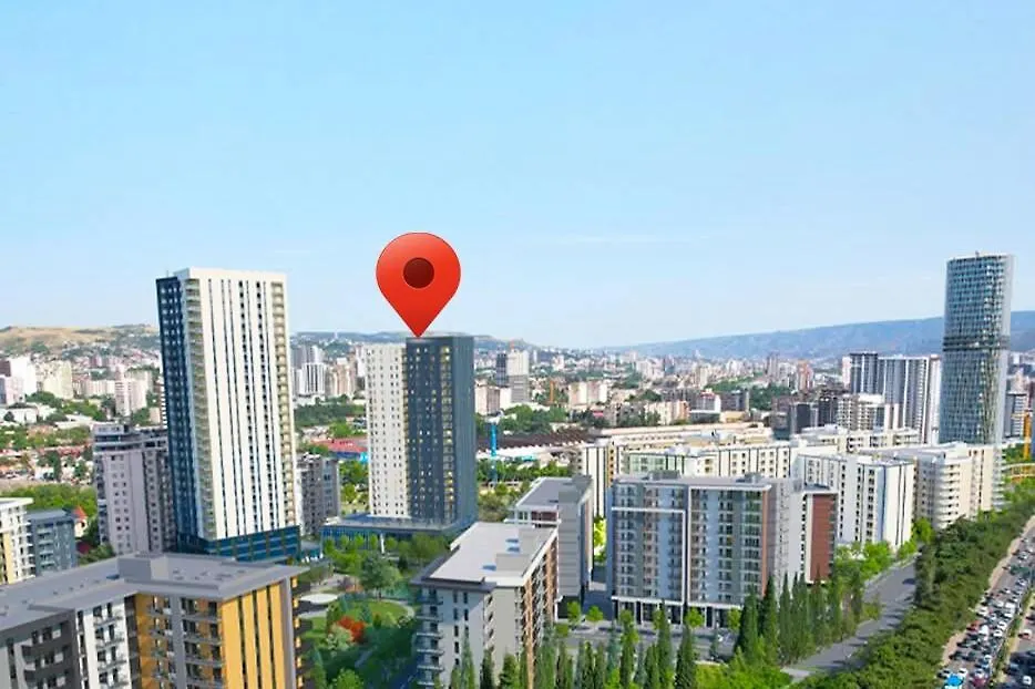 Modern Big Studio With River View, M2 Saburtalo Tiflis Apartamento